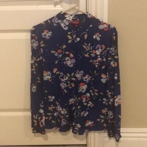 Merona Purple Floral Top